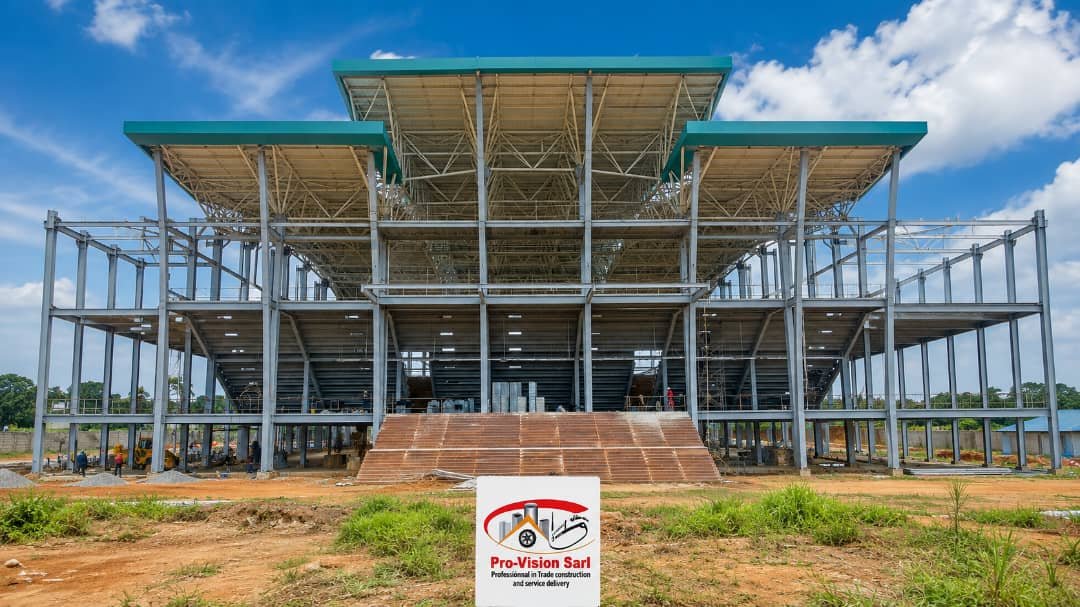Chantier de construction d'un immeuble